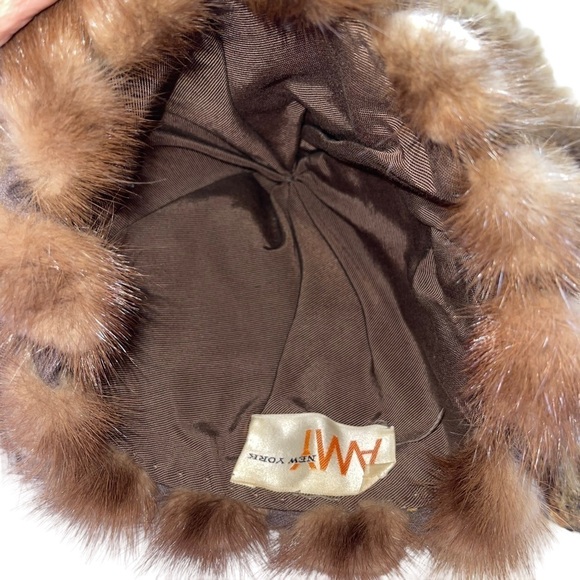 Vintage  AMY Mink Real Fur Hat and Shall main image 7